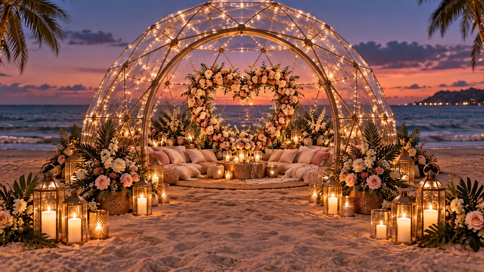 Romantic dome setting from The Dome Experience production website